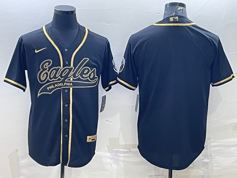 Men's Philadelphia Eagles Black Blank Jersey